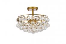 Elegant 1107F14BR - Savannah 14 inch flush mount in brass