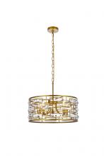 Elegant 1108D19BR - Kennedy 18.5 inch pendant in brass