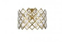 Elegant 1110F13BR - Lyla 13 inch flush mount in brass