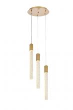 Elegant 2067D16SG - Weston 3 lights pendant in satin gold