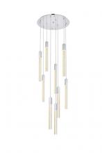 Elegant 2067D24C - Weston 9 lights pendant in chrome
