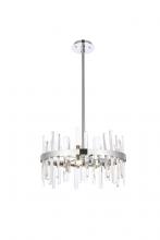 Elegant 2200D20C - Serena 20 inch crystal round pendant in chrome