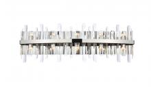 Elegant 2200W36C - Serena 36 inch crystal bath sconce in chrome