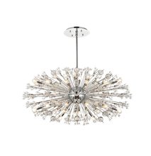 Elegant 2500D48C - Vera 48 inch crystal starburst oval pendant in chrome