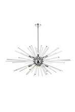 Elegant 2502D46C - Sienna 46 inch crystal rod pendant in chrome