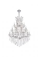Elegant 2800D38C/RC - Maria Theresa 28 light Chrome Chandelier Clear Royal Cut Crystal