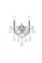 Elegant 2800W2C/RC - Maria Theresa 2 light Chrome Wall Sconce Clear Royal Cut Crystal