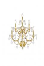 Elegant 2800W7G/RC - Maria Theresa 7 light Gold Wall Sconce Clear Royal Cut Crystal