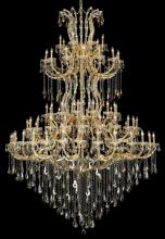 Elegant 2801G96G-GT/RC - Maria Theresa 85 Light Gold Chandelier Golden Teak (Smoky) Royal Cut Crystal