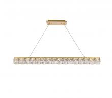 Elegant 3501D48G - Valetta 48 inch LED linear pendant in gold