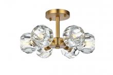 Elegant 3505F14SG - Eren Flush Mount D14" H7" L6 Satin Gold