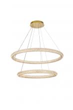 Elegant 3800G42SG - Bowen Hang D41.7"+D31.5"H12"LED 106W L2 Satin Gold