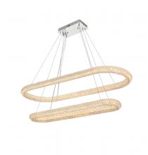 Elegant 3800G50L2C - Bowen Hang L50.5"+L41" W20" H12"  LED 108W DIM 3CCT  Chrome