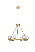 Elegant 5100D26SG - Pendant Light D26" G9 Lt6 40W Satin Gold