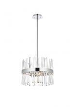 Elegant 6200D16C - Serephina 16 inch crystal round pendant light in chrome