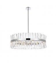 Elegant 6200D36C - Serephina 36 inch crystal round chandelier light in chrome