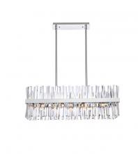 Elegant 6200G36C - Serephina 36 inch crystal rectangle chandelier light in chrome
