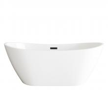 Elegant BT10372GW-MBK - Bathtub 72.0"31.5"28" GW with MBK drain kit