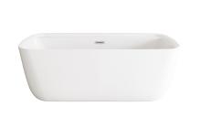 Elegant BT10567GW-BNK - Bathtub 66.9x30.7x23.6 GW with BNK drain kit