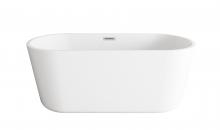 Elegant BT10659GW-BNK - Bathtub 59.0"27.5"22.0" GW with BNK drain kit