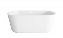Elegant BT10659GW-WHT - Bathtub 59.0"27.5"22.0" GW with WHT drain kit
