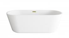 Elegant BT10671GW-BGD - Bathtub 70.8"31.4"23.6" GW with BGD drain kit