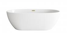 Elegant BT10767GW-BGD - Bathtub 66.9"30.7"24.0" GW with BGD drain kit