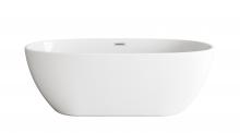 Elegant BT10767GW-BNK - Bathtub 66.9"30.7"24.0" GW with BNK drain kit