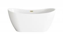Elegant BT30459GW-BGD - Bathtub 59.1 x 28.3 x 26.7 GW with BGD drain kit