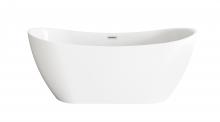 Elegant BT30467GW-BNK - Bathtub 66.9 x 28.3 x 27.6 GW with BNK drain kit