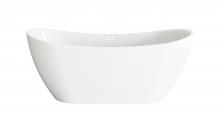 Elegant BT30467GW-WHT - Bathtub 66.9 x 28.3 x 27.6 GW with WHT drain kit
