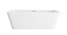 Elegant BT30667GW-BNK - Bathtub 66.9 x 29.5 x 22.8 Glossy White