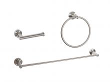 Elegant HWB-11S3RBNK - Bathroom hardware set 24"x2.8"+6.2"x3.5"+7" brushed nickel