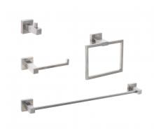 Elegant HWB-12S4BNK - Bathroom hardware set 24"x2.7+6.6"x3.1"+2.7"x2.2"+7.8"x5.9 BN
