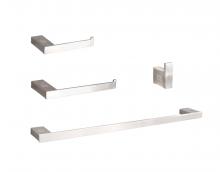 Elegant HWB-13S4BNK - Bathroom hardware set 24"x2.9"+7"x2.9"+2.2"x1.5"+9.6"x2.9" BN