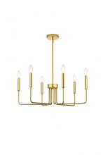Elegant LD742D26BRA - Willa Pendant D26.0"H10" L6 Brass