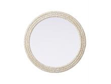 Elegant MR4B36LN - Jute Rope Mirror D36'' Linen White