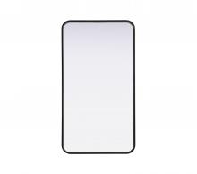 Elegant MR8A2036BLK - R Corner Mirror 20"x36"x2" Black