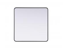 Elegant MR8A3636BLK - R Corner Mirror 36"x36"x2" Black