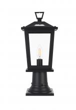 Elegant OD333P17BK - Outdoor Pole Light L7" W5.5" H16.5" L1 Black