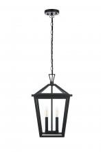 Elegant OD334H19BK - Outdoor Hanging L12" W12" H19" L2 Black