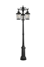 Elegant OD605P84BK - Luz 84 inch Outdoor Post light with pole in Black