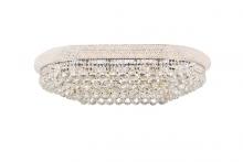 Elegant V1800F36SC/RC - Primo 18 light Chrome Flush Mount Clear Royal Cut Crystal