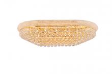 Elegant V1800F40SG/RC - Primo 24 light Gold Flush Mount Clear Royal Cut Crystal