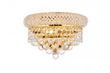 Elegant V1802W12G/RC - Primo 2 light Gold Wall Sconce Clear Royal Cut Crystal