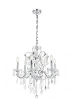 Elegant V2015D24C/RC - St. Francis 6 light Chrome Chandelier Clear Royal Cut Crystal