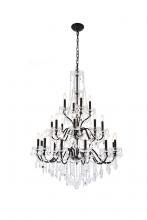 Elegant V2015G36DB/RC - St. Francis 24 light Dark Bronze Chandelier Clear Royal Cut Crystal