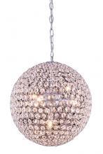 Elegant V2102D14C/RC - Cabaret 5 light Chrome Pendant Clear Royal Cut Crystal