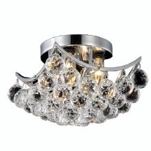 Elegant V9800F10C/RC - Corona 4 light Chrome Flush Mount Clear Royal Cut Crystal
