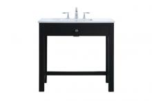 Elegant VF14836MBK - 36 inch ADA compliant bathroom vanity in black